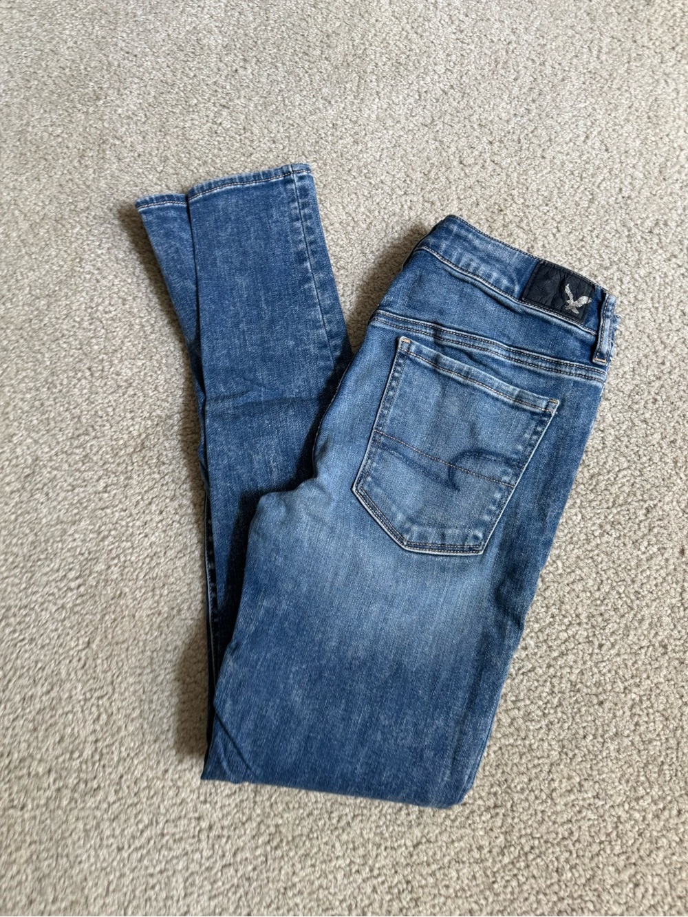 American Eagle Outfitters Women's Skinny Jeans - Blue Wash y2k denim